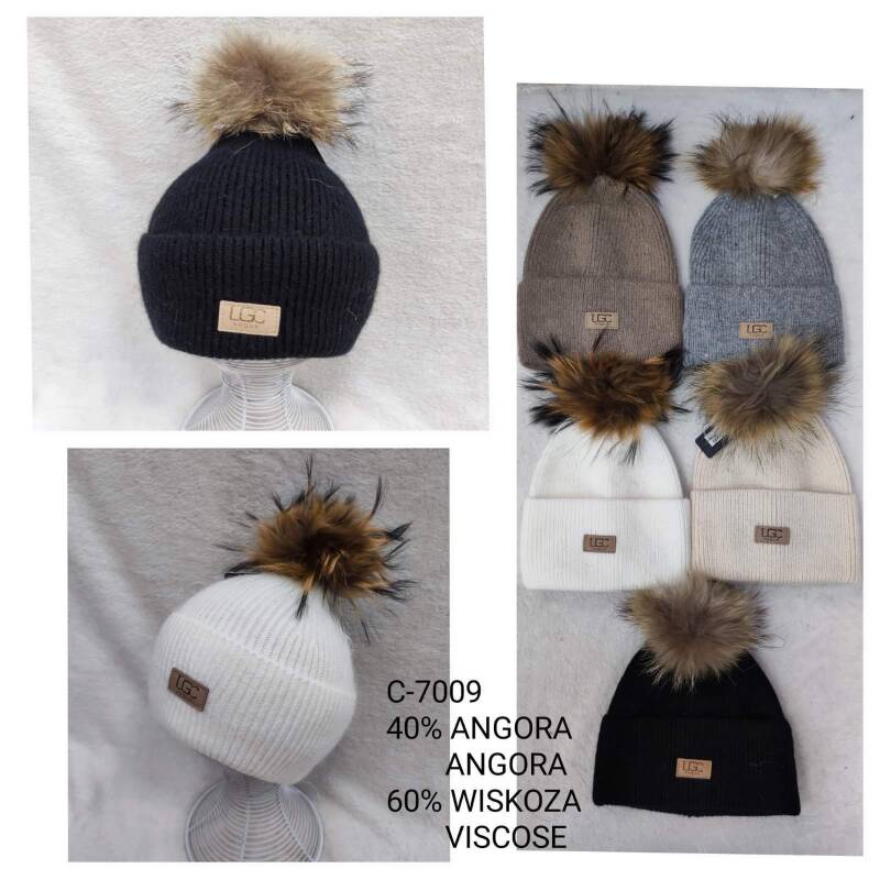 Czapki damskie Roz Standard Mix kolor Paczka 12 szt